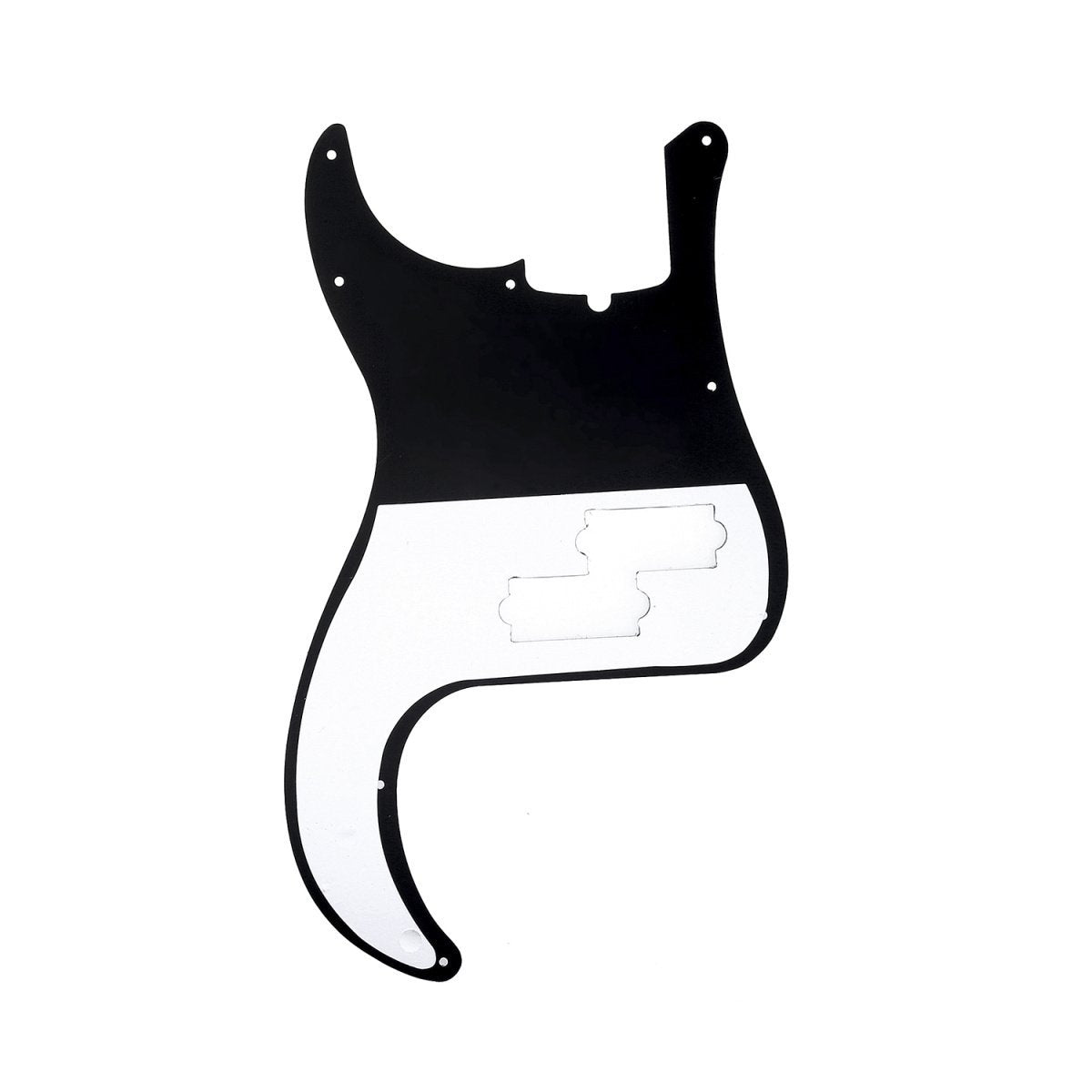 Musiclily Pro 13 Hole P Bass Precision Bass Pickguard for 4 String Precision Bass Guitar Modern Style, 3Ply Black